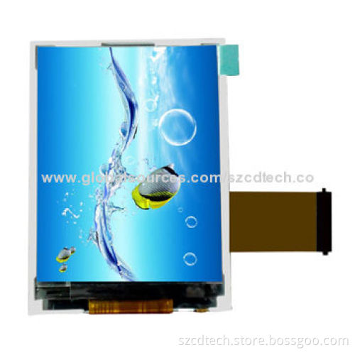 2.8-inch TFT LCD with RTP, 240 x 320 Pixels Resolution, 43.2*57.6mm Active Area